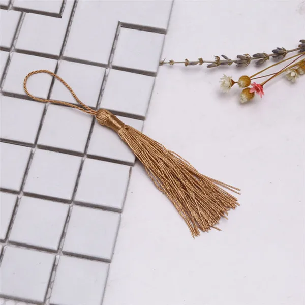 Coffee Tassels 30 шт. полиэстер пушистые кисточки бахрома Кулон DIY Материал цветной шнур кисточки отделка дома вечерние украшения кисточки ленты аксессуары - Цвет: Coffee Tassels
