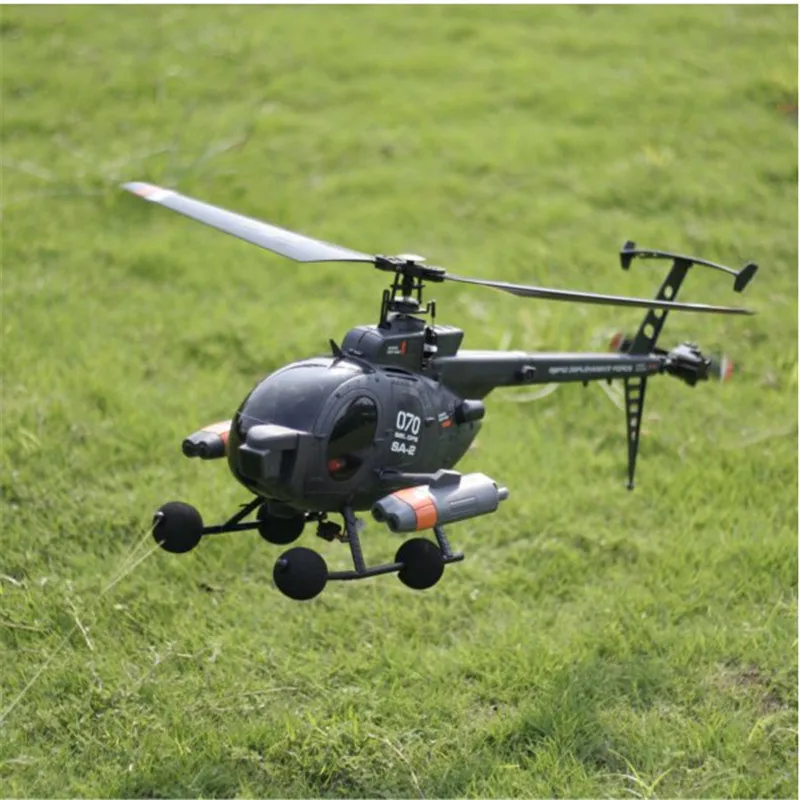 Оригинальный FX070C 2 4G 4CH 6 осевой гироскоп беспилотный MD500 Масштаб RC вертолет|rc