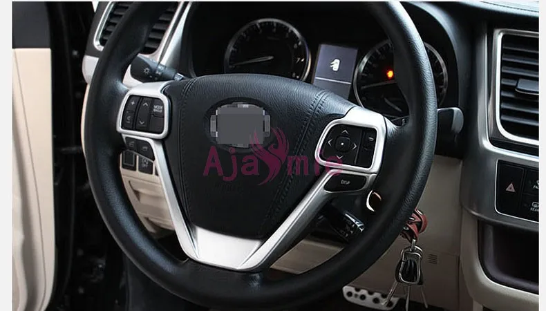 Хромированная Автомобильная накладка на руль для салона автомобиля 2015 2018