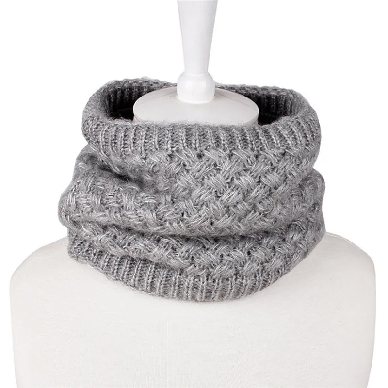 Хлопковый вязаный шарф с круглым кольцом для мужчин и женщин 2018 зимний теплый