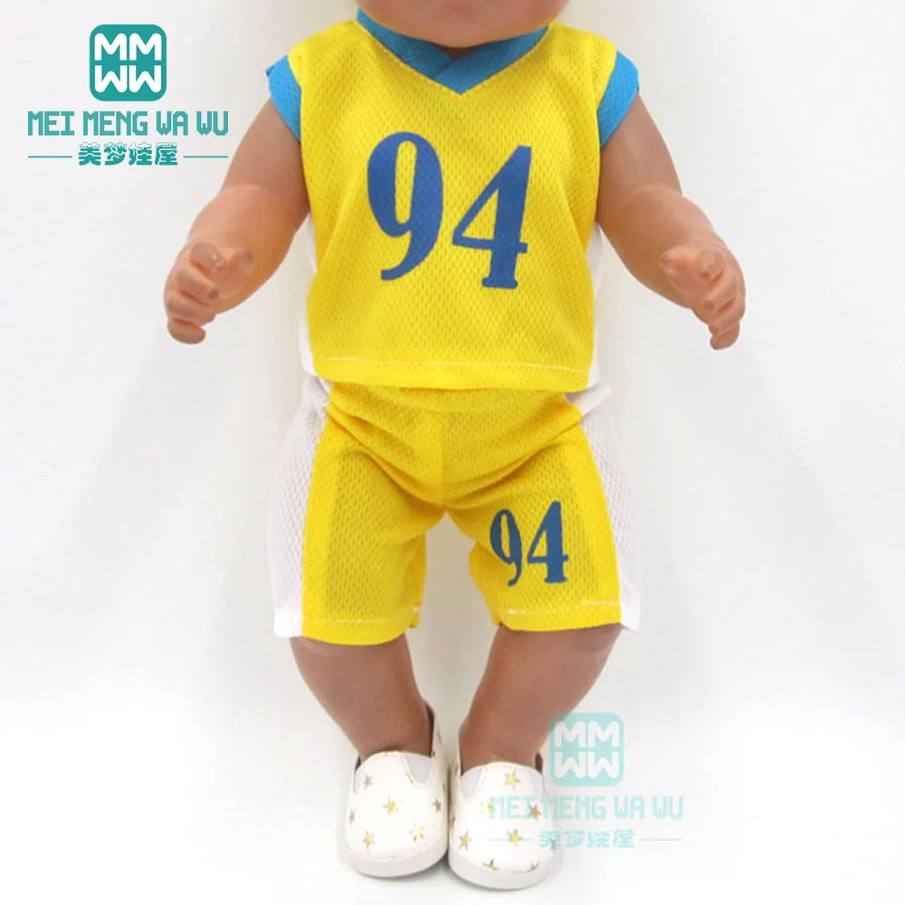 

Clothes for doll fit 43 cm toy new born doll baby Jersey, boy casual suit toys Birthday