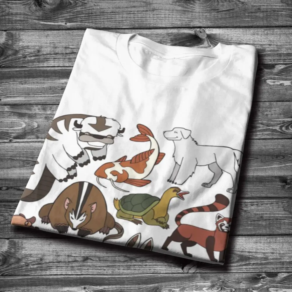 Cartoon Avatar Menagerie Appa Momo T Shirt For Man Quality Graphic Tee Natural Cotton Big Size Camiseta | Мужская одежда