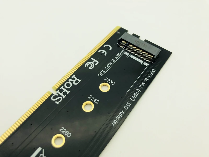 Адаптер DDR к M.2 SSD Raiser переходная карта M2 DDR3 NGFF B соединитель в форме ключа SATA Power 7Pin