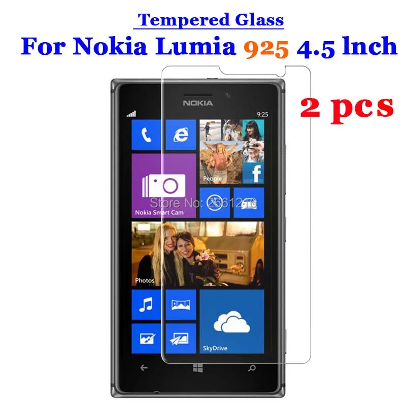 Закаленное стекло 9H 2.5D Премиум Защитная пленка для Nokia Lumia 925 2 шт./лот 4 5 дюйма|screen