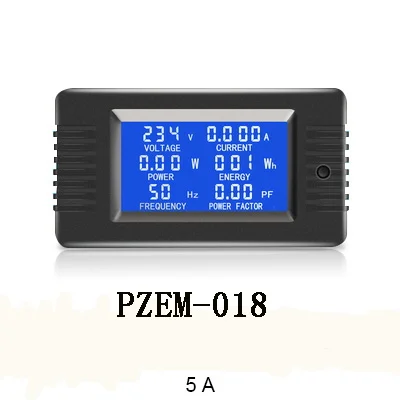 PZEM-018 5A DC 80~ 260VAC 0-10A/0-100A ЖК-дисплей цифровой Ток Напряжение Мощность счетчик энергии мультиметр Амперметр Вольтметр - Цвет: PZEM-018 5A