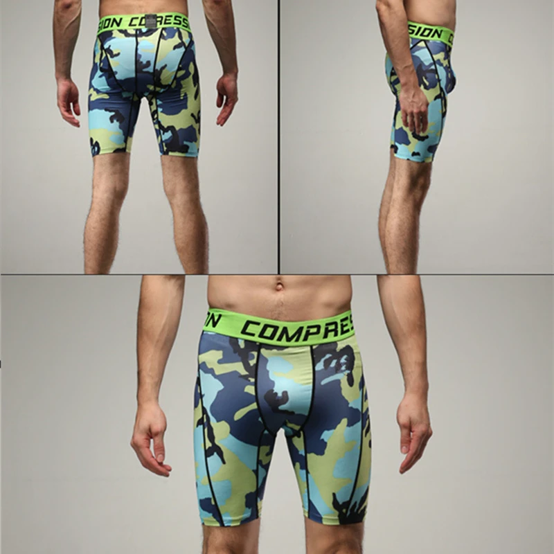 Летние шорты для бега Camouflag короткие штаны тренажерного зала быстросохнущие