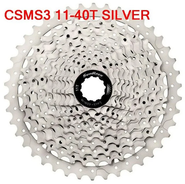 MS3 11-40T Silver Sunracing 10 скоростей кассета CSMS3 CSMX3 11-40T 42T 46T велосипед картридж подходит Shimano SRAM маховик 11-40 11-42 11-46 картридж - Цвет: MS3 11-40T Silver