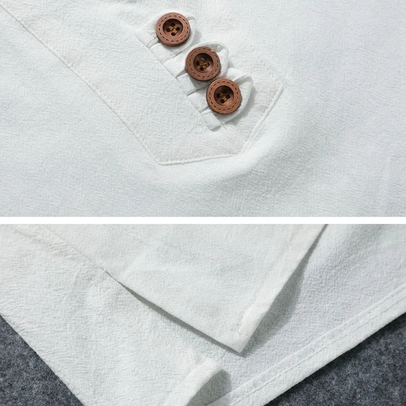 

men linen tshirt long sleeve vintage japan china style antumn cotton large size big 7XL 8XL 9XL 10XL casual t-Shirts V-neck blue