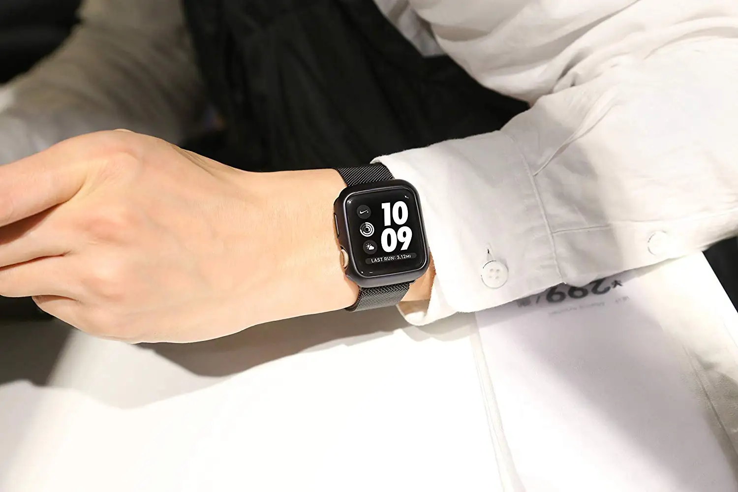 Чехол+ ремешок для Apple Watch 5 4 ремешок 44 мм 40 мм iWatch 42 мм 38 мм браслет из нержавеющей стали Миланская петля Apple watch 3 2 42/38