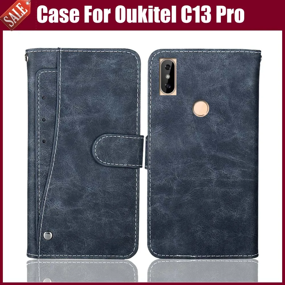 Новый дизайн! Чехол Oukitel C13 Pro Роскошный кошелек винтажный кожаный чехол с