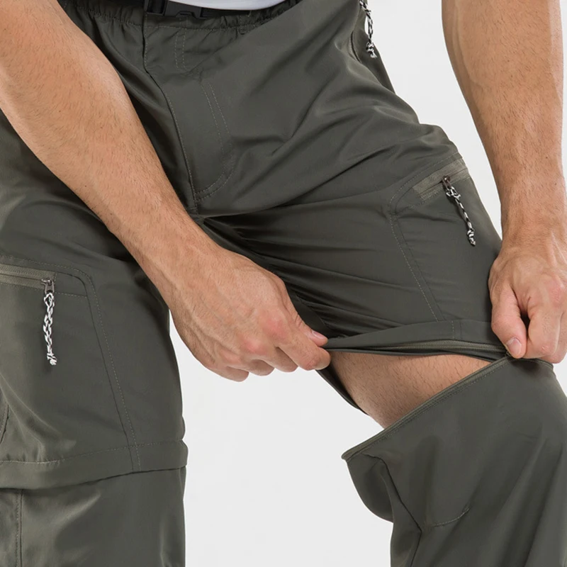 Пара съемных быстросохнущих спортивных мужских и женских брюк однотонные