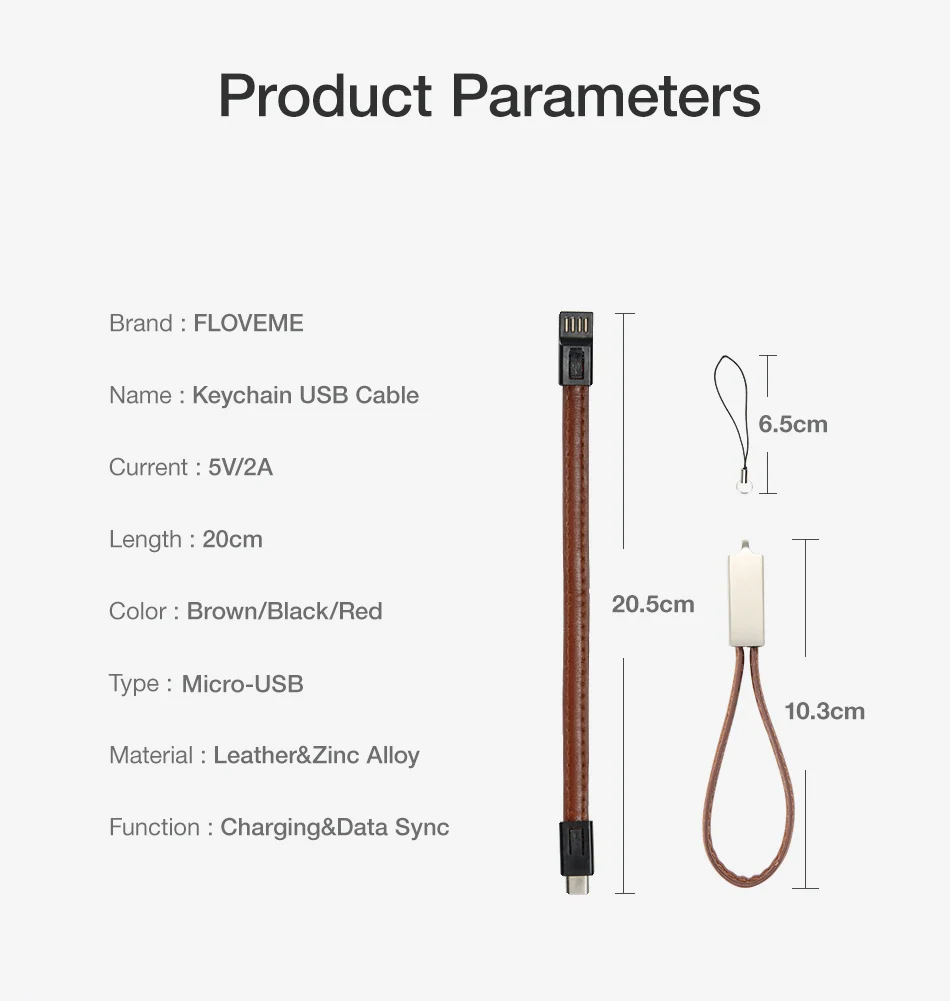 FLOVEME Брелок Micro Usb кабель Быстрая зарядка Usb кабель для передачи данных Microusb Usb зарядный шнур короткий для samsung S7 Xiaomi Redmi Note 5