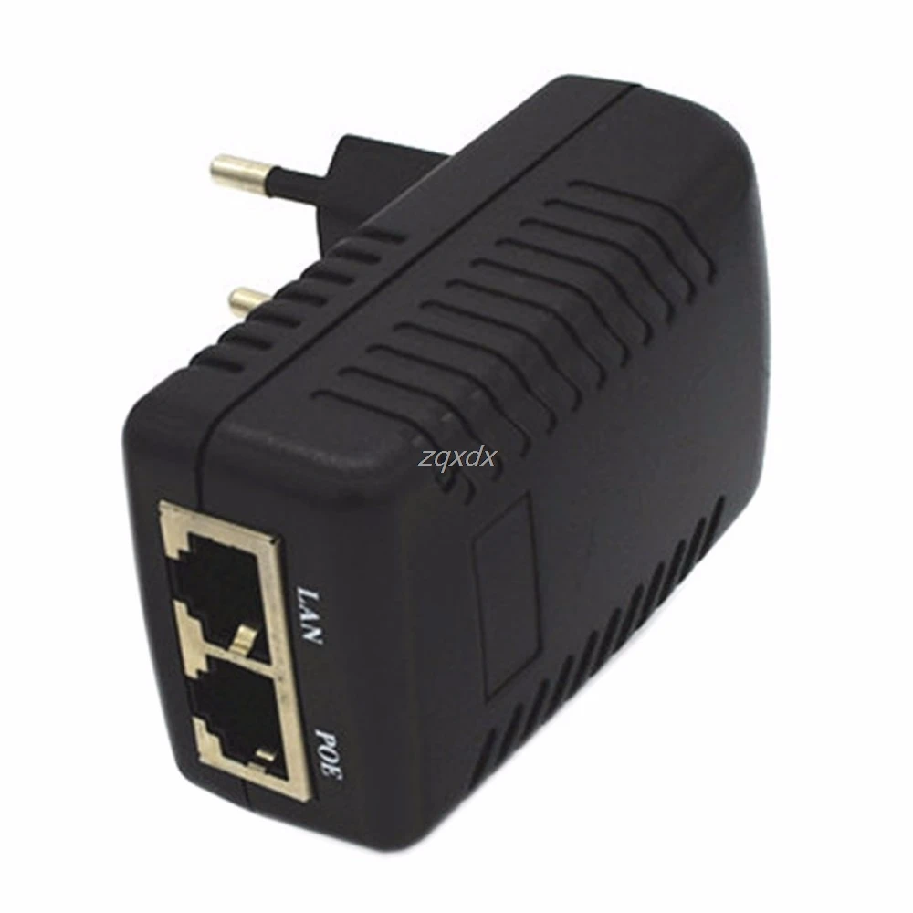 США/UE/Великобритания штекер 48 В 0.5A настенный POE инжектор питания RJ45 Ethernet адаптер Lan сетевой коммутатор и Прямая поставка