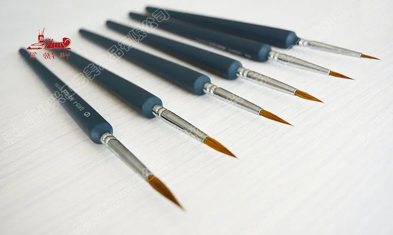 6 шт./компл. кисть цвета воды для волос короткое масло деревянных ручек краски