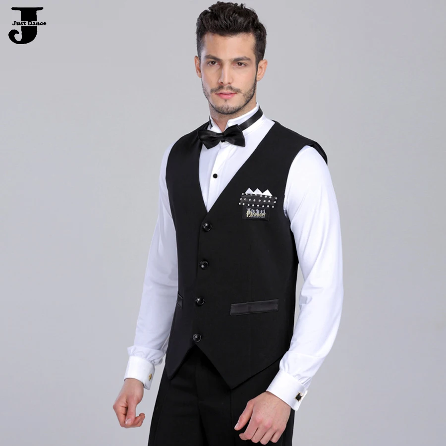2016 новое поступление мужские топы для бальных танцев жилет с бриллиантами