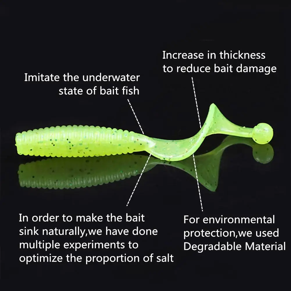Water. Sniper 20 шт./лот Мягкая приманка личинка Crappie форель бас для рыбалки 2 дюйма/5 см/1 45
