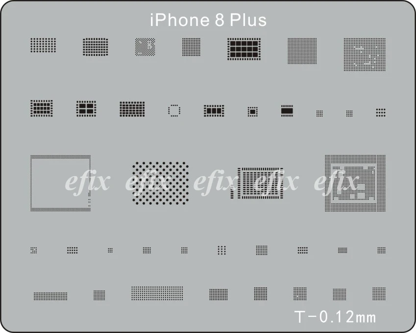 22 шт./лот микросхема BGA набор трафаретов для припоя шаблон iPhone XS Max XR X 8 7 6s 6 plus SE 5S