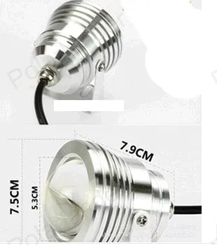 

New 1piece 10W RGB LED Aluminum Waterproof light Running Light 12V Auto Lamp with Remote controller Free Shipping