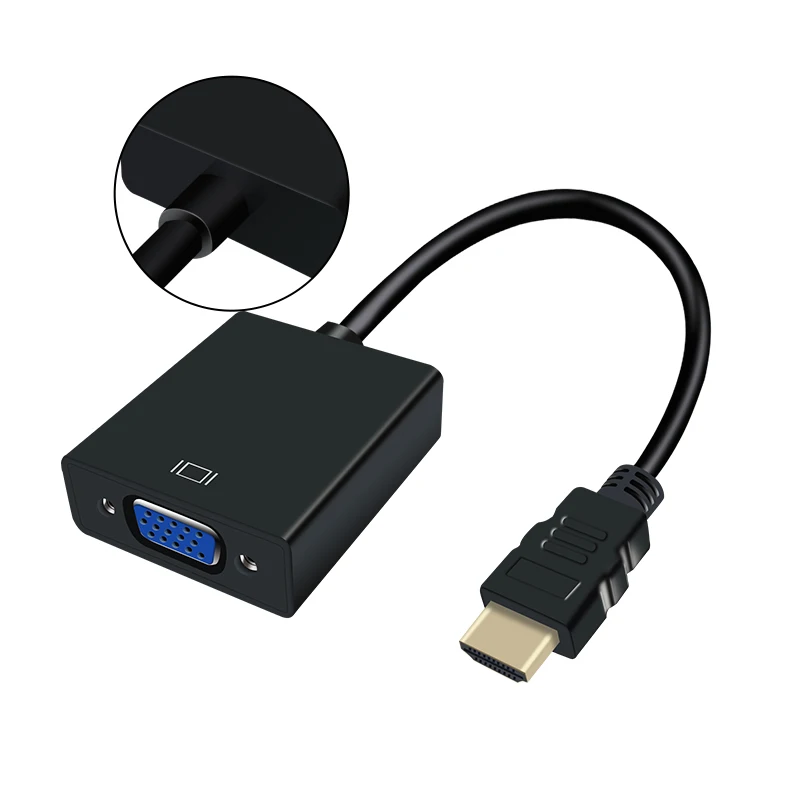 HDMI в VGA адаптер мужской в Famale конвертер адаптер 1080P цифро-аналоговый видео аудио для ПК ноутбук планшет Видео Аудио для ПК