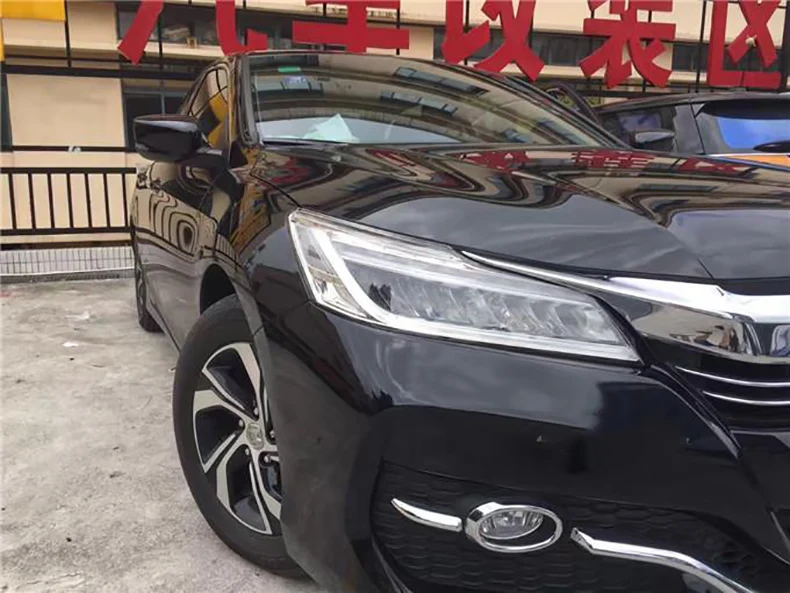 Автомобильный Стайлинг Головной фонарь для Honda Accord 10th фары светодиодный Дальний свет ближнего света с желтым поворотным сигналом светодиодный бар