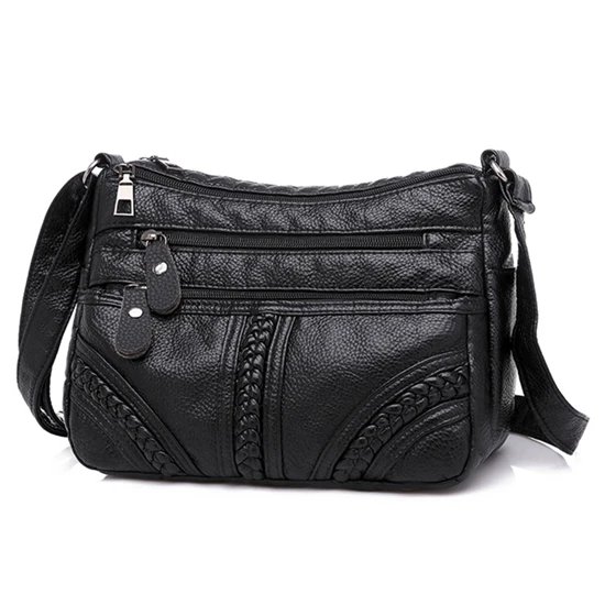crossbody bag 4 Annmouler модная женская сумка из мягкой искусственной кожи, сумка через плечо, многослойная Сумка через плечо, качественная маленькая сумка, брендовая красная сумочка, кошелек - Цвет: crossbody bag 4