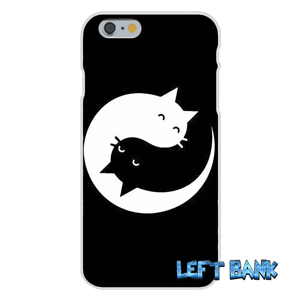 Ying yang cat Мягкий Силиконовый ТПУ Прозрачный чехол для Samsung Galaxy Note 3 4 5 S4 S5 MINI S6 S7 edge |