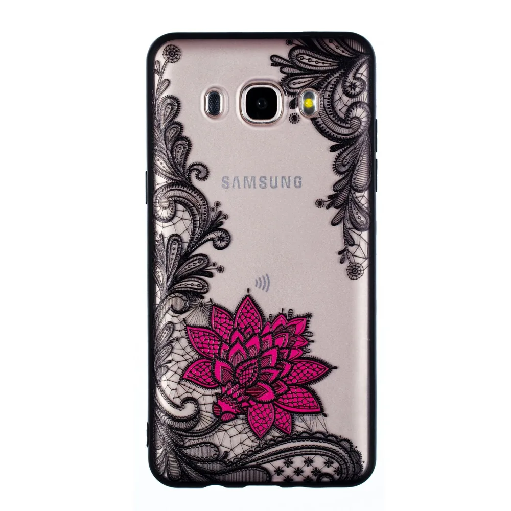 Сексуальный цветочный чехол для samsung Galaxy J7 2016 Крышка coque J710 J710F Мода Жесткий ПК +