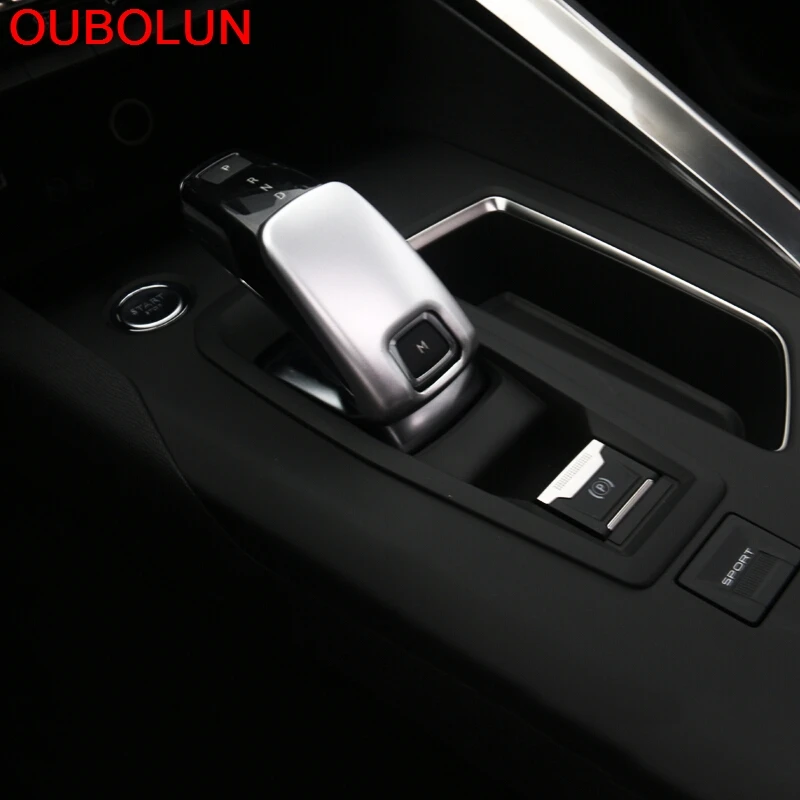 OUBOLUN матовое углеродное волокно для Peugeot 3008 GT 2017 2018 ручка переключения передач