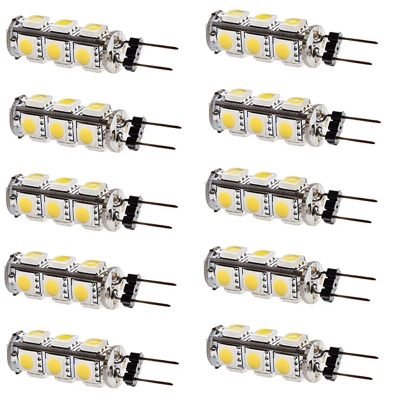 Светодиодная лампа 10 шт./5 шт./1 шт. G4 5/9/13 светодиодов 3 Вт/5 Вт/7 Вт 5050 SMD DC12V