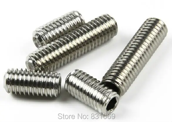 15pcs/Lot  Metric Thread M8x35mm Stainless Steel Hex Socket Set Grub Screw Flat Head Brand New