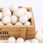 Детские Рождественские украшения, цвета слоновой кости, 30 шт.-100 шт. деревянные бусины 20 мм-Off white оттенок DIY шар гирлянды 100% шерсти DIY домашний декор микс Цвет