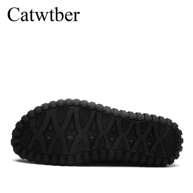 Catwtber Moccasins Male Loafers For Men Shoes Slip On Flats Handmade Leather Driving Walking Soft Footwear Quality Spring Boat | Обувь