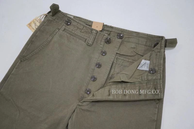 BOB DONG Repro US Army M-45 truoers винтажные мужские военные штаны оливковый натуральный