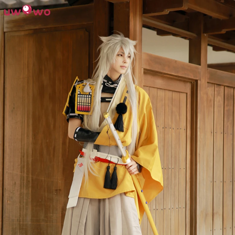UWOWO Kogitsunemaru косплей Touken Ranbu онлайн желтый кимоно из полиэстера мужской костюм