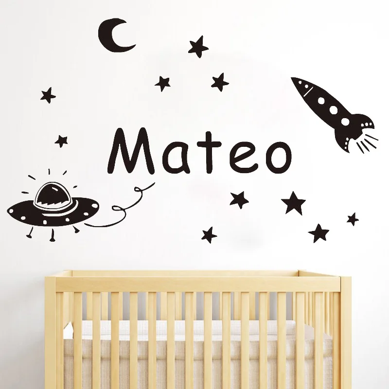 Наклейки на стену для детской комнаты съемные виниловые наклейки в виде Луны