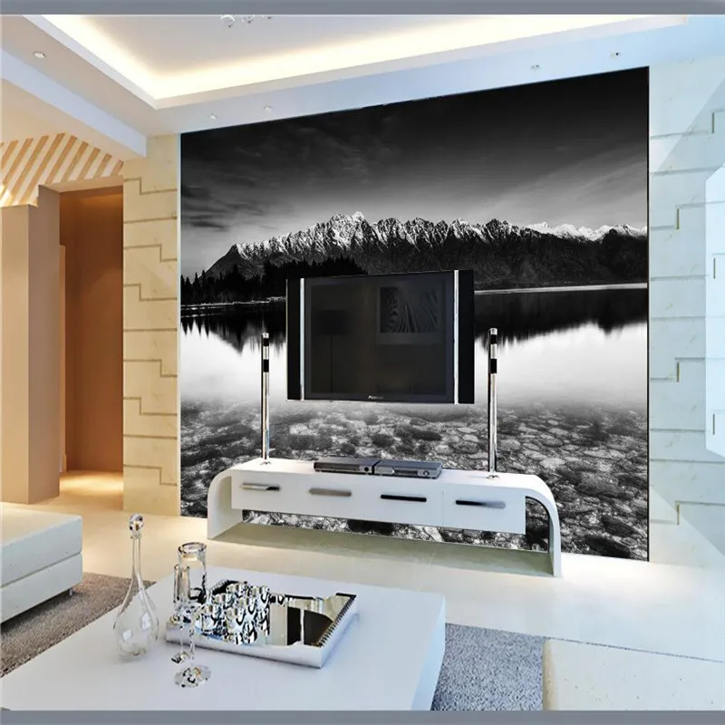 3d обои для фотосъемки с изображением снежного горного озера Современные