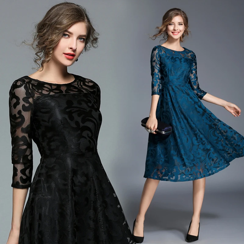

Lace Large Dress Maternity 2019 Seven-point Sleeve Slim fit Spring Blue Woman's Gown 5XL Large Sizes Pregnancy Clothing Tops