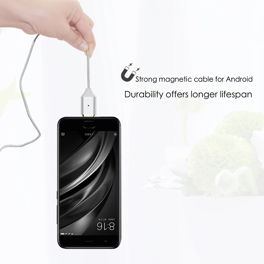 JianHan светодиодный магнитный кабель Micro USB для быстрой зарядки данных зарядное