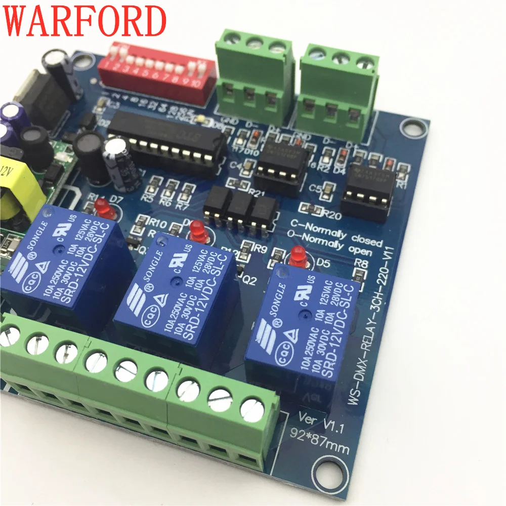2018 new high quality1pcs 3CH*5A DMX512 relay input AC110v-220V use for led lamp strip DMX-RELAY-3 channel DMX controller | Освещение