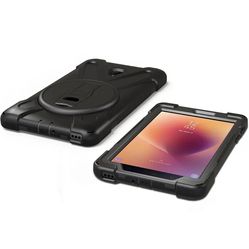 Чехол для samsung Galaxy Tab A 8,0 T380 T385 SM-T385 8,0 дюймов планшет сверхпрочный силиконовый Жесткий чехол+ шейный ремень и держатель для рук