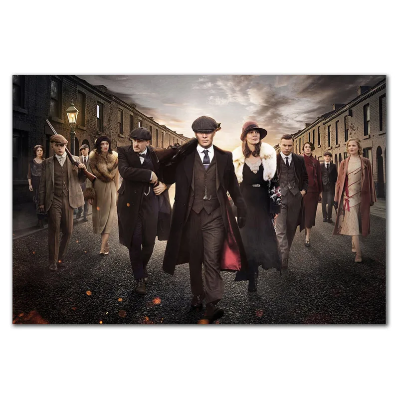 Оранжевый Peaky blinders-cillian Murphy США ТВ-шоу плакат стены искусства картина холст картина домашний декор плакаты и печать - Цвет: Оранжевый