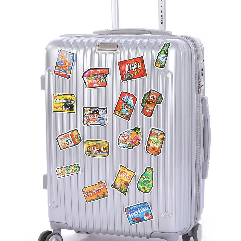 

TD ZW 50Pcs/Lot Funny Brand Snacks And Drinks Graffiti Stickers For Laptop Car Pad Luggage Phone Bicycle Decal Toy Sticker