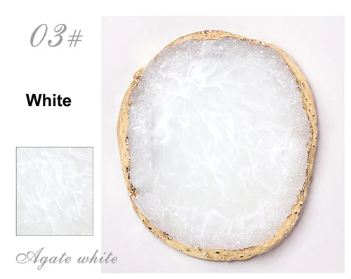 White Имитация агата, кристалла, смолы, палитра цветов для ногтей, палитра, держатель, рисунок, дизайн ногтей, Цветовая палитра для смешивания ногтей, дисплей - Цвет: White
