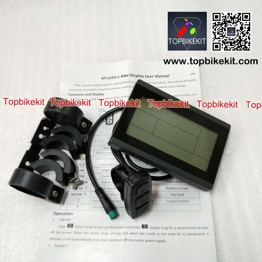 KT LCD3 Ebike ЖК дисплей 24 В/36 В/48 В с Julei 5 контактов водонепроницаемый разъем/KT для