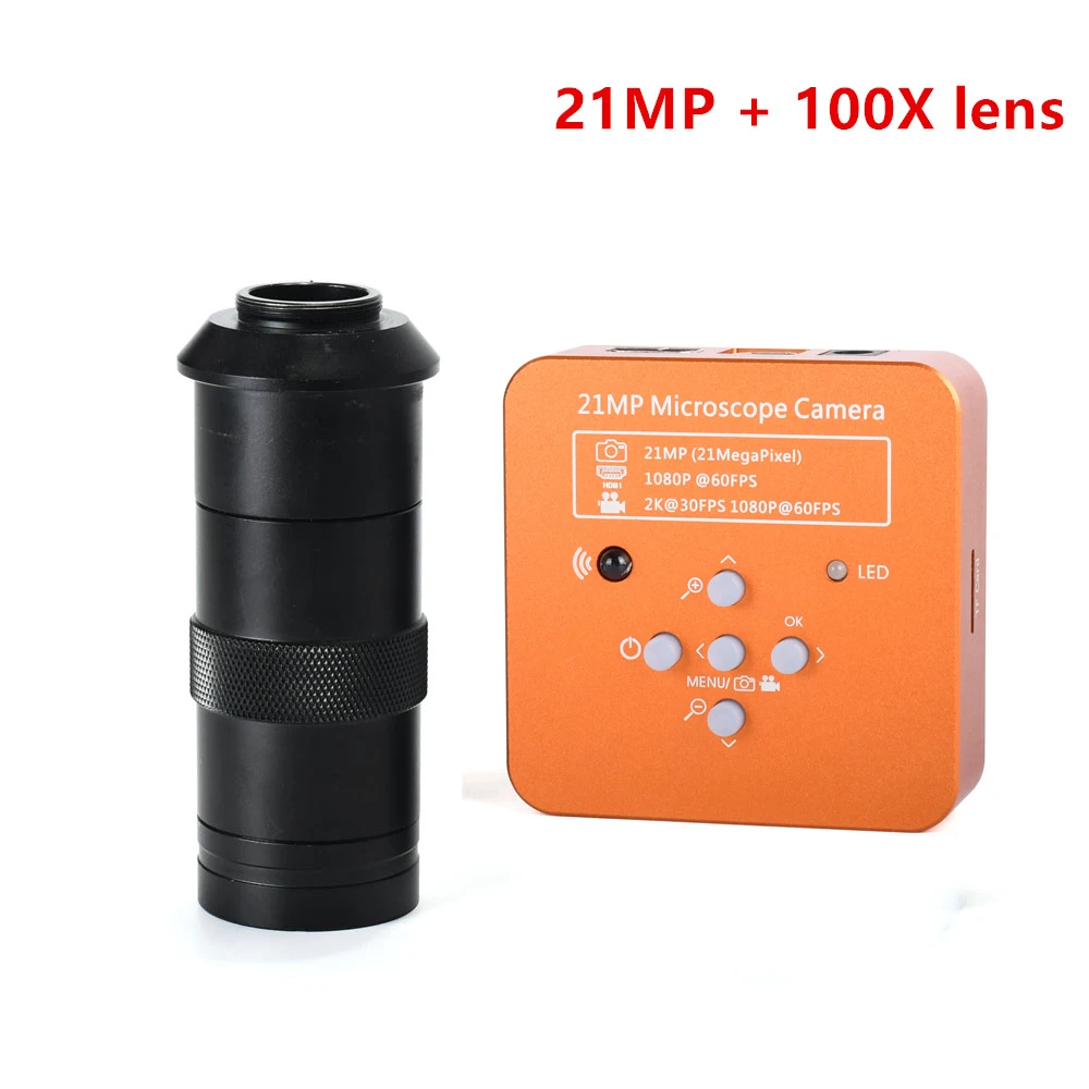 21MP 2K 1080P 60FPS HDMI USB промышленный цифровой видеомикроскоп камера mikroskop kamera лупа для