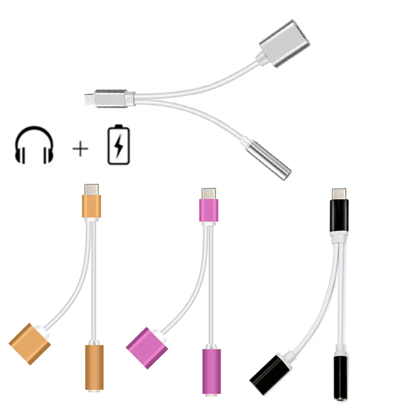 2 в 1 USB кабель для наушников и передачи данных 3 5 мм|phone charge|phone phonephone adapter |