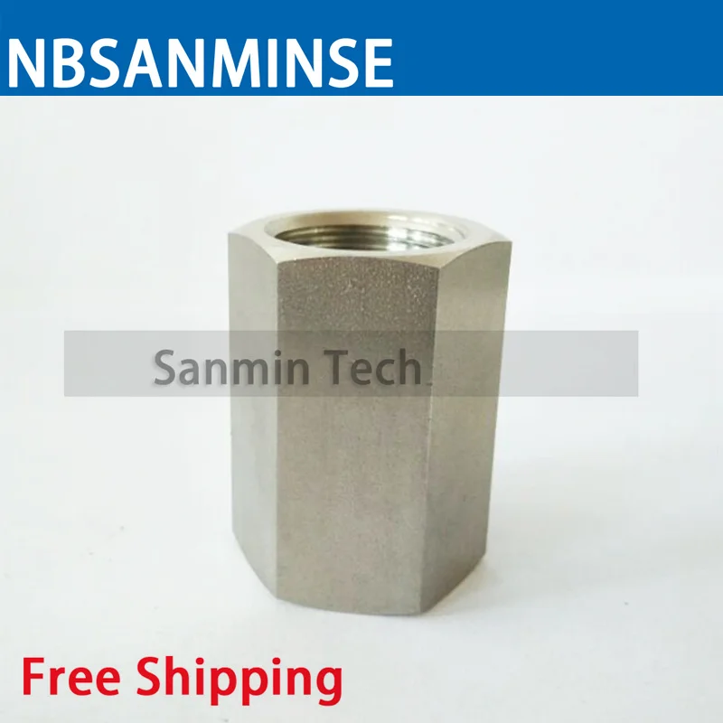 5 шт./лот HCG 1/8 1/4 3/8 1/2 1 Шестигранная муфта из нержавеющей стали 316L Трубопроводный