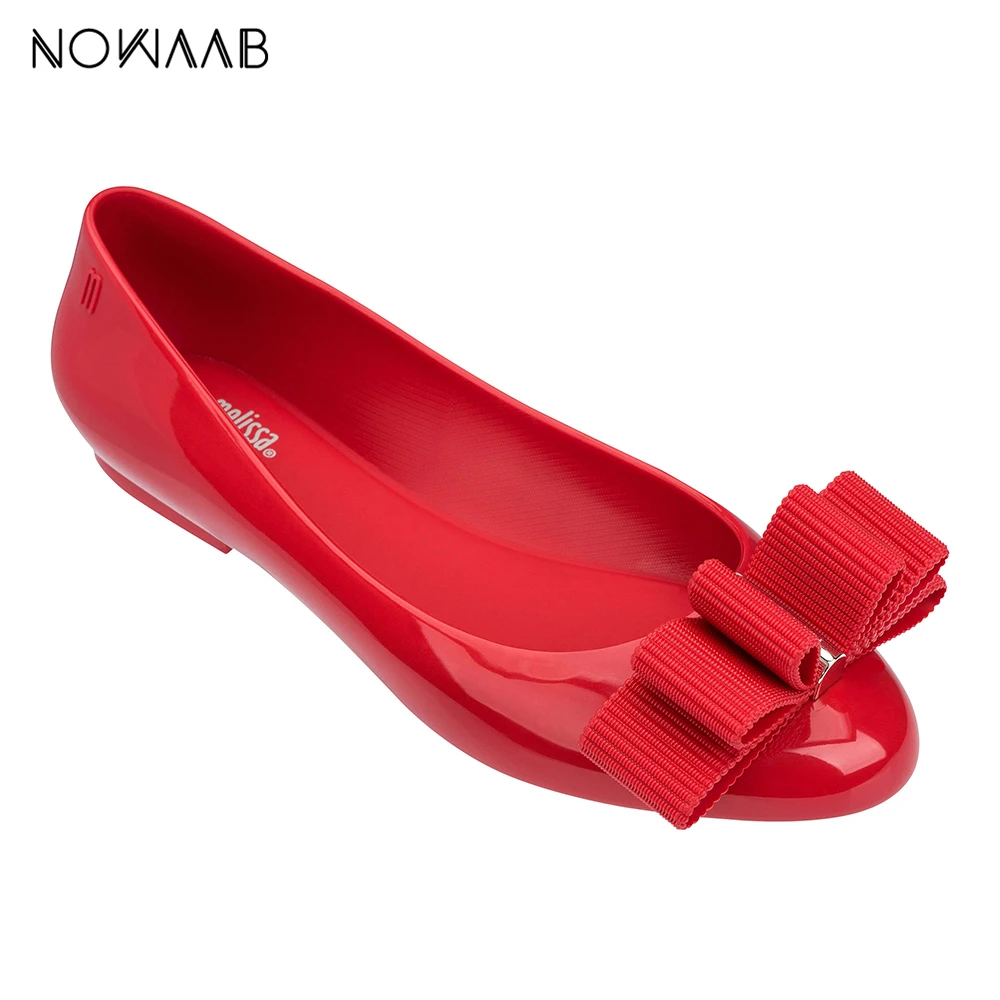 Женские прозрачные сандалии Melissa летние открытые с бантом дышащая женская обувь