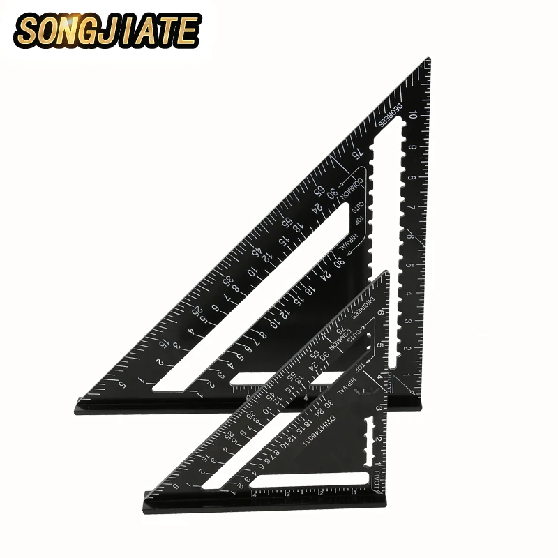 Треугольная измерительная линейка SONGJIATE 7 дюймов/12 дюймов угловая из