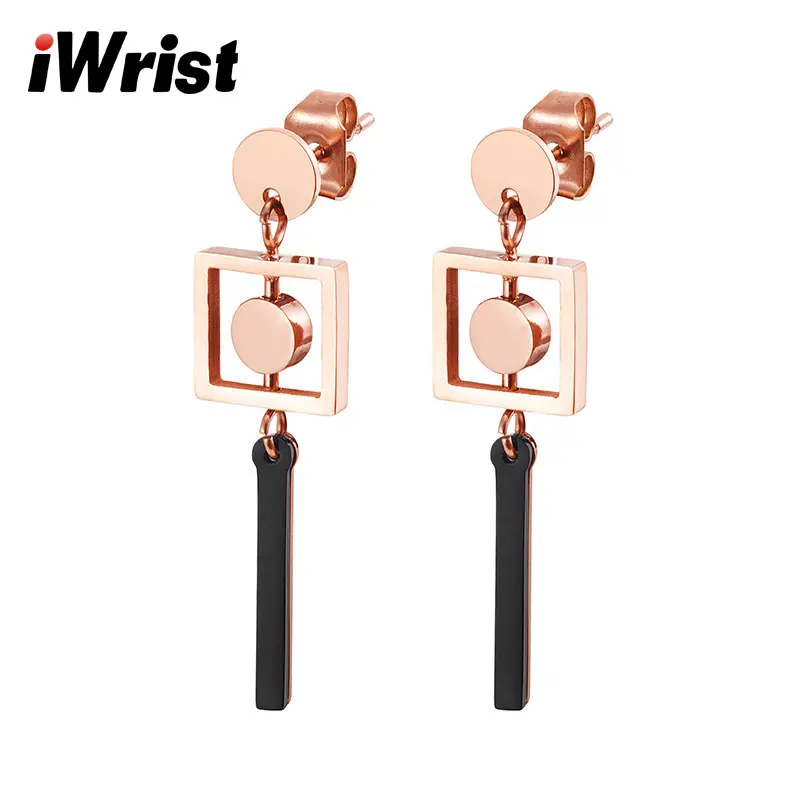 Женские серьги гвоздики из нержавеющей стали под розовое золото|ear studs|fashion studsrose